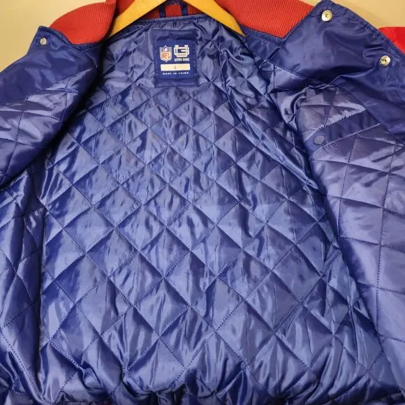 New York Giants Jacket lightweight windbreaker Varsity Bomber Coat XL - Picture 7 of 10